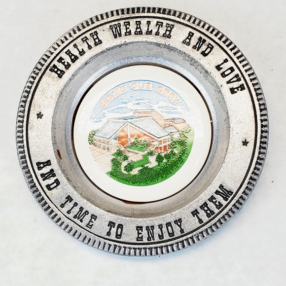 unbranded Other - Grand Ole Opry Pewter Plate Decorative Wall Hanging Ceramic Center